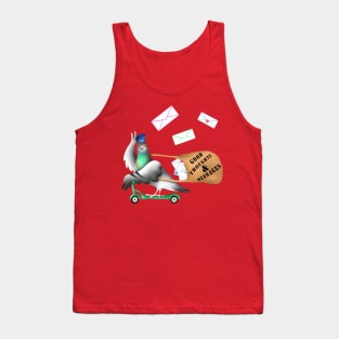 Pigeons Express (Yellow Background) Tank Top